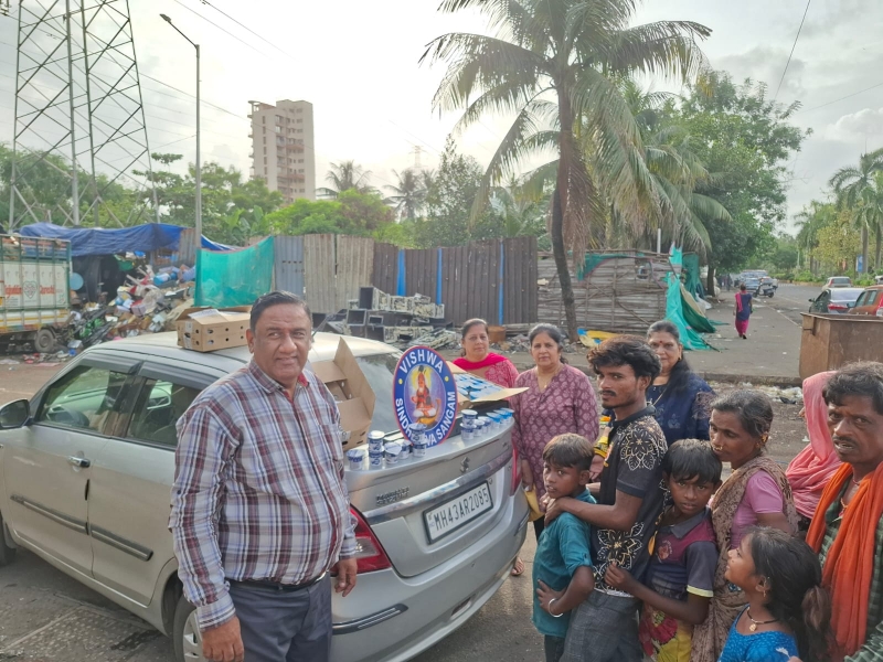 Distribution of curd and lassi to underprivileged children and other needy individuals