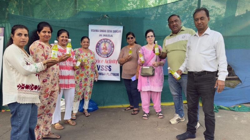 Distribution of energy soft drink to poor and needy children.